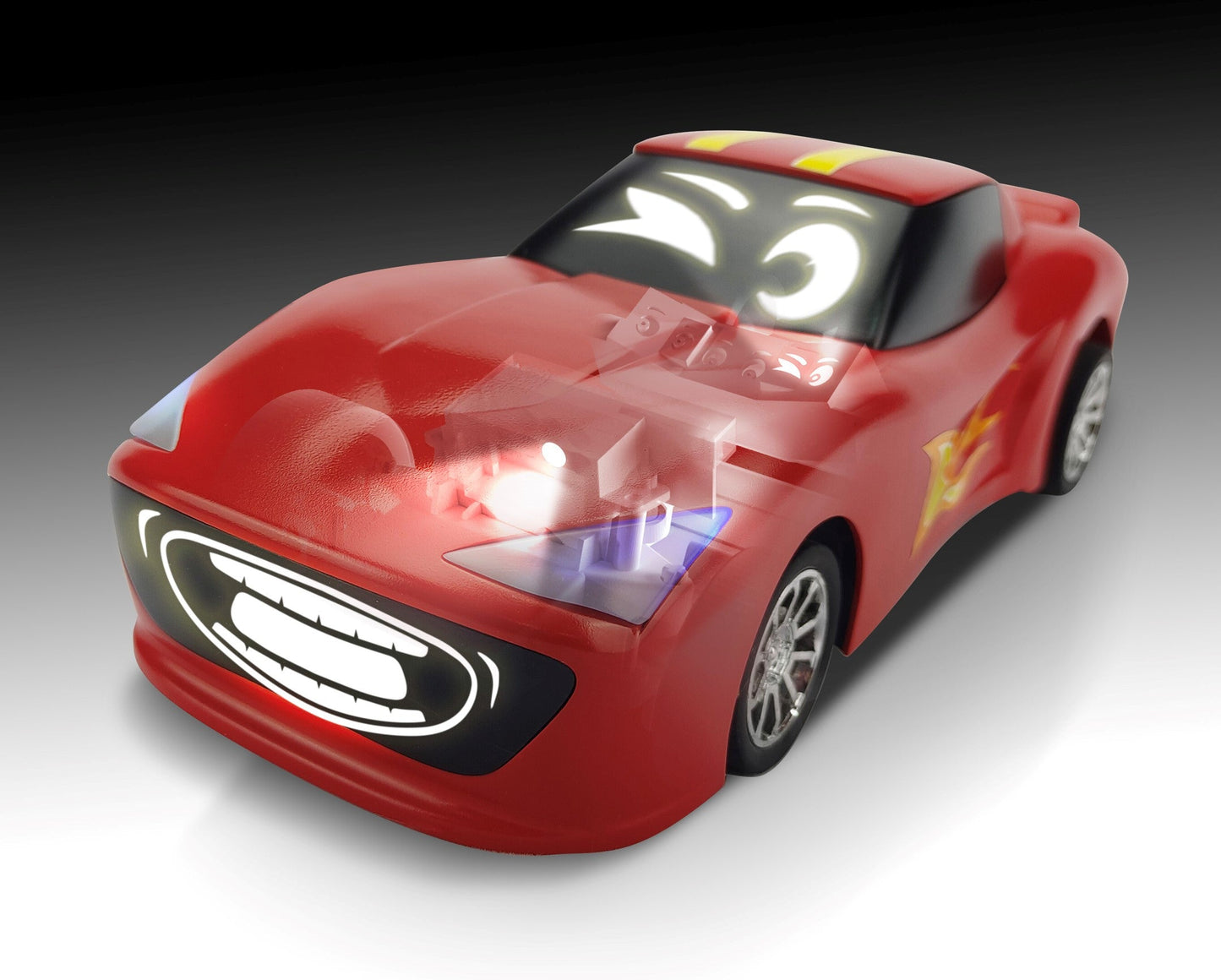 Cartoons Talking Animated Radio Control Red Race Car with Built in Projector & Speaker