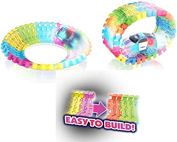 Twister Tracks 221 (11 feet) Neon Glow Track + 1 Police Car