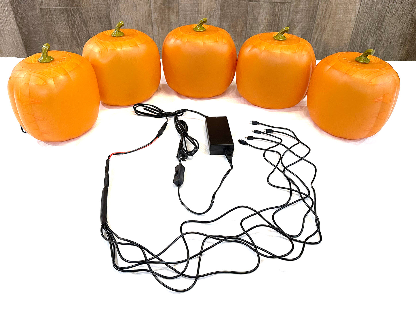 Animated 3D Singing Pre-Programmed Pumpkins – Set of 5 - Plug & Play Ready