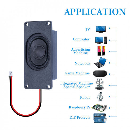 3W 4Ω Miniature Loudspeaker for Arduino - JST Interface - UPGRADED - Generation 2