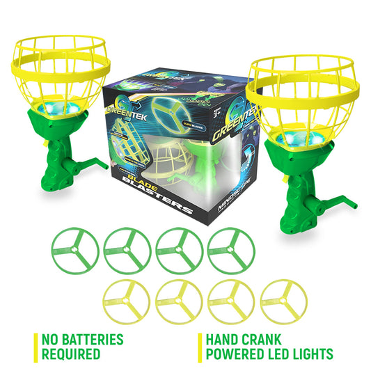 Mindscope GreenTek Blade Blasters Outdoor Glow in The Dark Toss and Catch Game