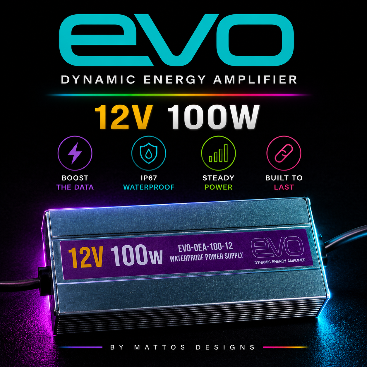 EVO Dynamic Energy Amplifier by Mattos Designs | Easy Power Injection for Holiday Lights