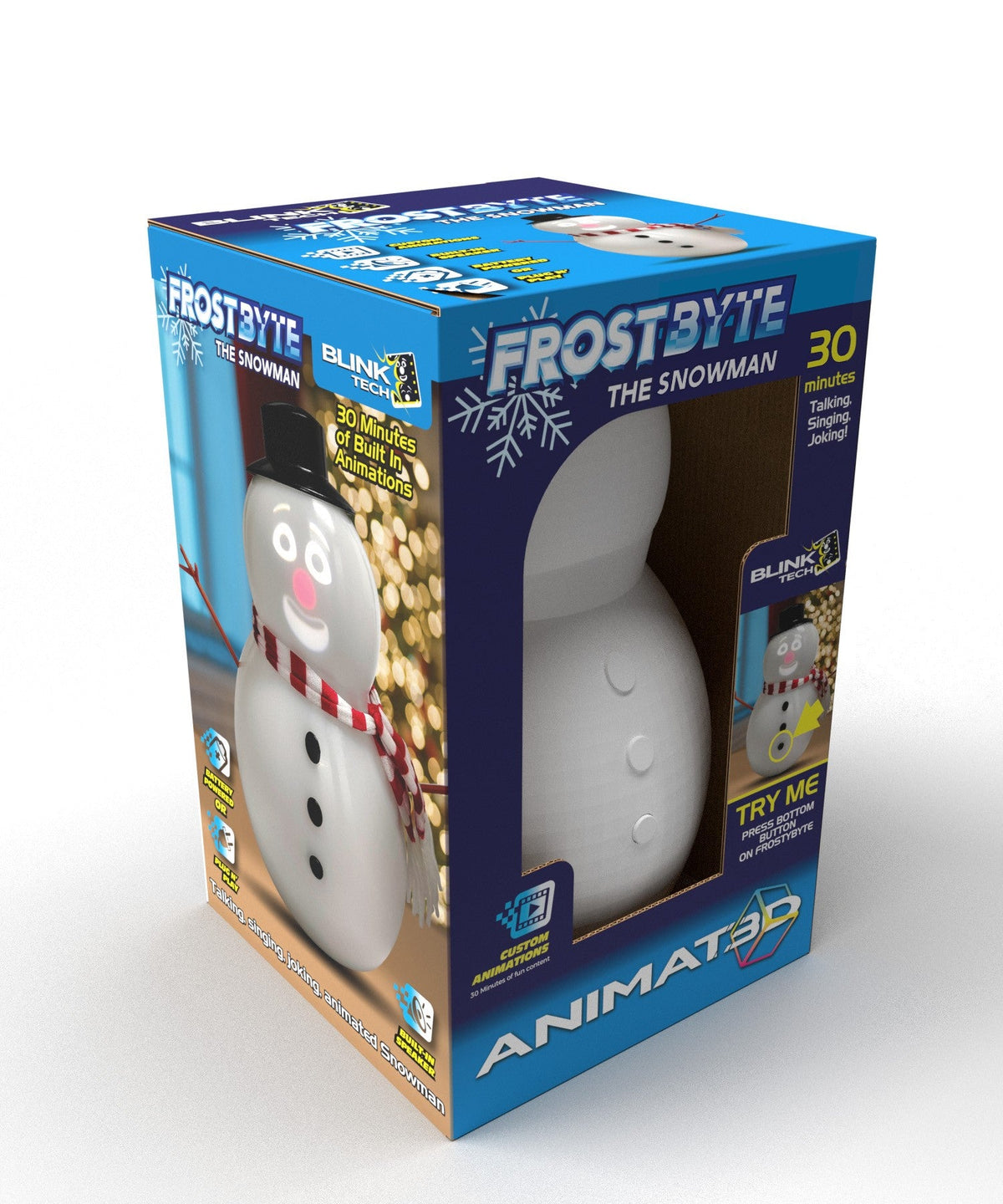 ANIMAT3D FrostByte Talking Animated Blink Snowman with Built in Projec ...