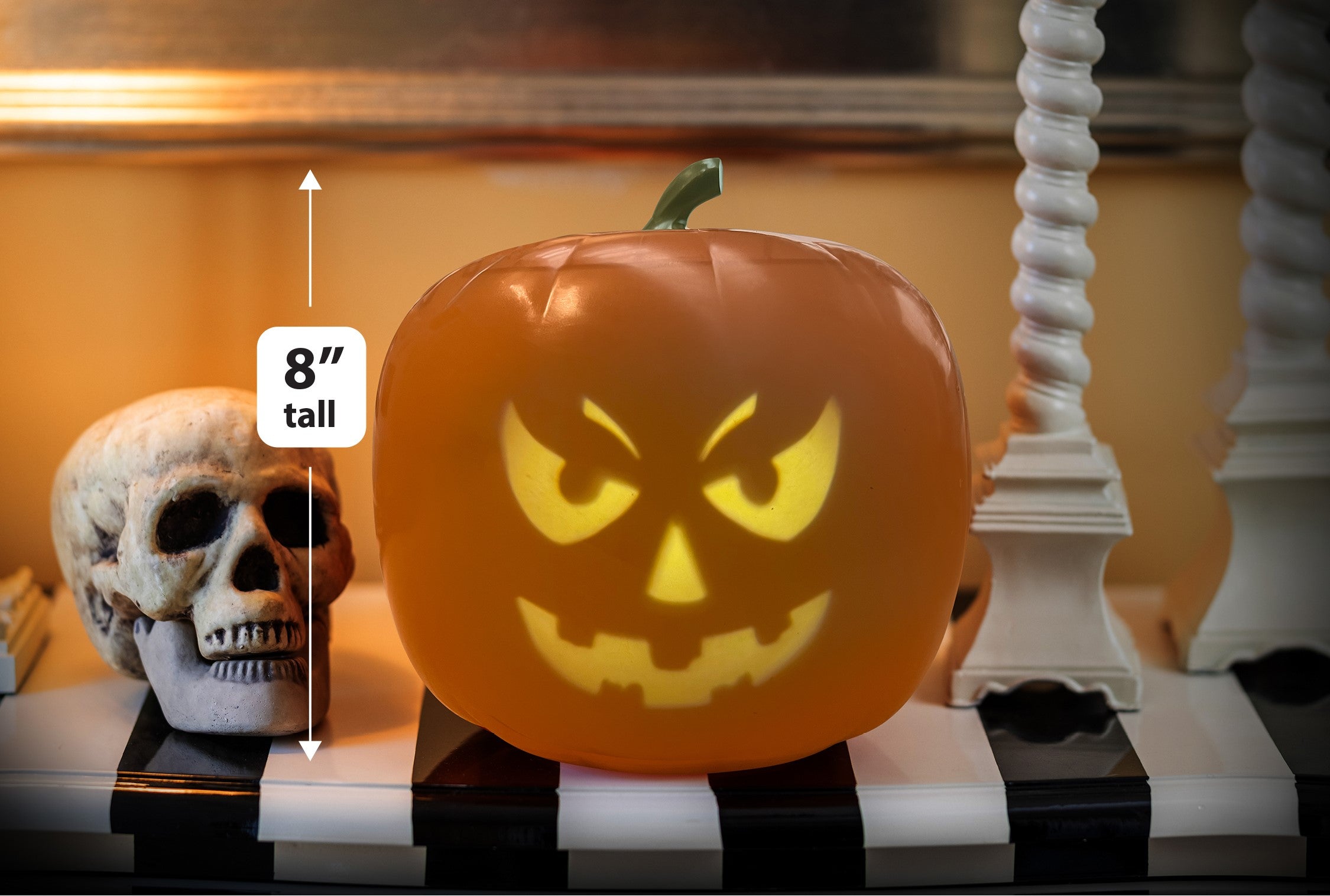 ANIMAT3D Jabberin' Jack Talking Animated Black Pumpkin With