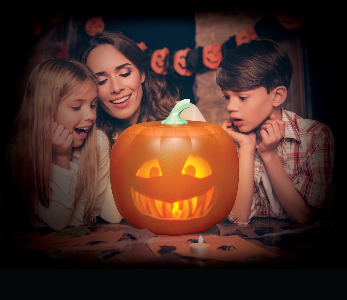 ANIMAT3D Jabberin' Jack XL The Talking Animated Pumpkin with Built-In Projector & Speaker