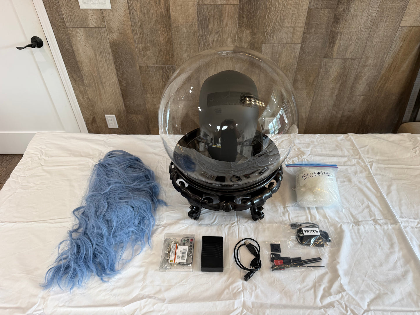 Premium Upgraded Haunted Head Crystal Ball Kit