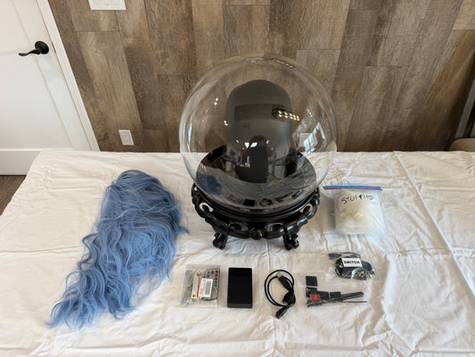 Premium Upgraded Haunted Head Crystal Ball Kit